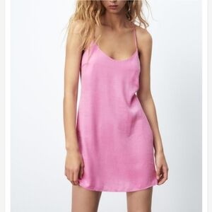 Zara Pink Strappy Mini Dress, Size L